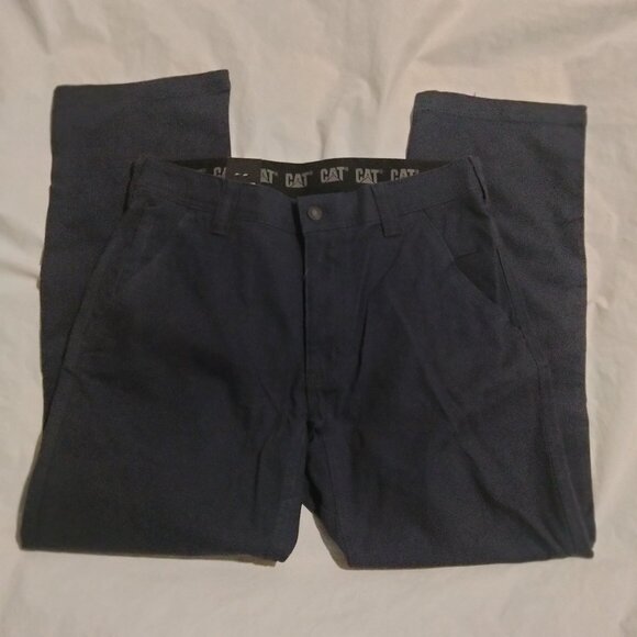 NWT CAT Utility Pants Men Size 32x30(32x29) Navy Blue Flex Waistband - Picture 1 of 6